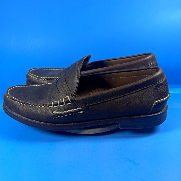 L.L. Bean Signature Men's Brown Leather Loafers Shoe Size 10.5 - Picture 3 of 10